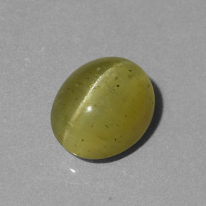 Cat's Eye Apatite Gemstone in 10.4 x 8.5 mm Size for Sale, Cat's Eye Apatite Stone in Golden Green Color