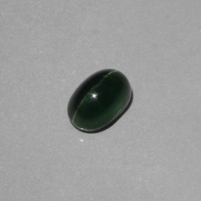 Травянисто-зелёный Апатит Кошачий Глаз Камень - 2.6ct Овал Кабошон (ID: 443017)