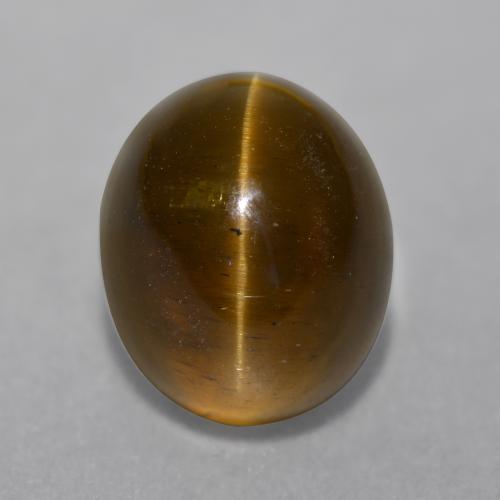 7.2ct Oval Cabochon Golden Green Cat's Eye Apatite Gem for sale 7.2ct Oval Cabochon Golden Green Cat's Eye Apatite Gem (ID: 483918)