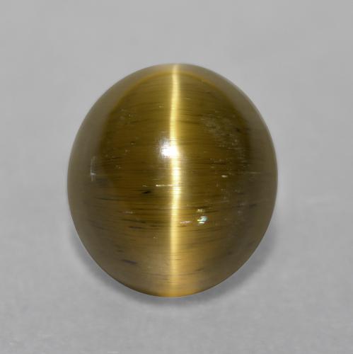 Medium Brown Apatit-Katzenauge Edelstein - 4ct Oval Cabochon (ID: 483927)