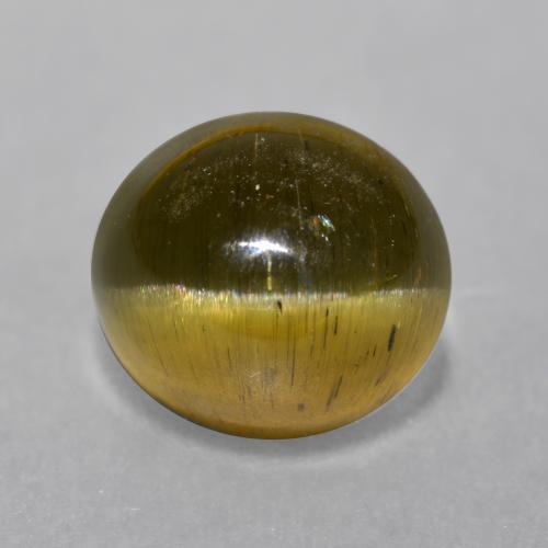 3.97 ct Brown Cat's Eye Apatite Stone, Natural Cat's Eye Apatite in Oval Cabochon Shape for Sale
