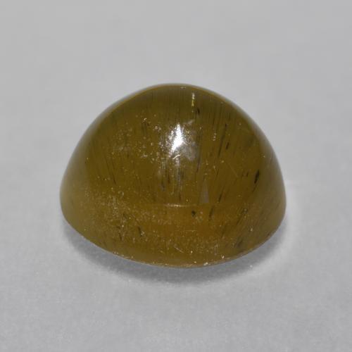 Cat's Eye Apatite Gemstone in 9.3 x 8.5 mm Size for Sale, Cat's Eye Apatite Stone in Medium Brown Color