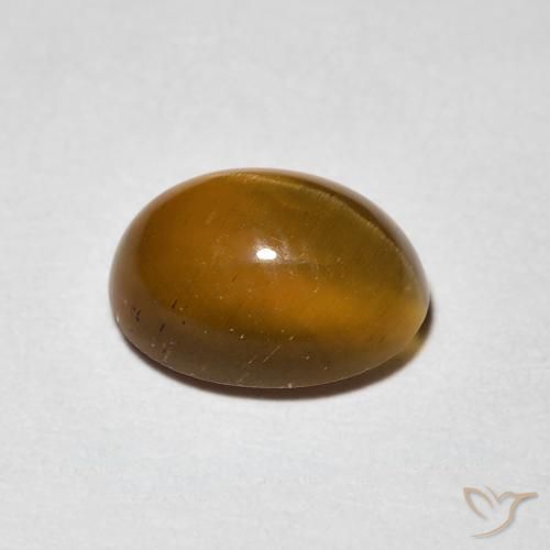 Cat's Eye Apatite Gemstone in 8.4 x 6.2 mm Size for Sale, Cat's Eye Apatite Stone in Warm Brown Color