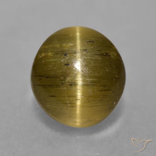 Apatite occhio di gatto marrone da 3,02 ct, taglio rotondo da 8,2 mm dal Kenya, Photo A