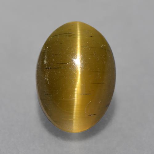 gold-braun Apatit-Katzenauge Edelstein - 3ct Oval Cabochon (ID: 486013)