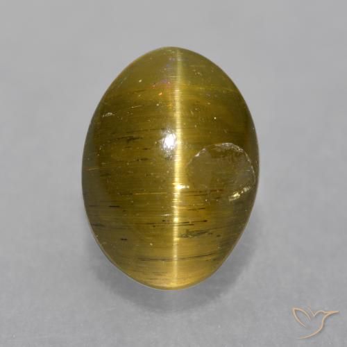 Apatite occhio di gatto marrone da 2,85 ct, taglio ovale da 8,9 x 6,5 mm dal Kenya, Photo A
