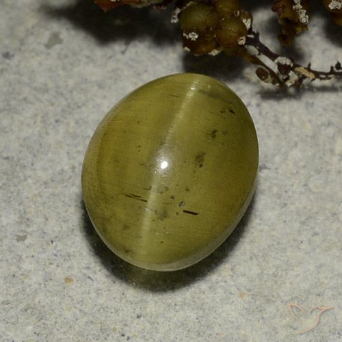 Apatite gialla a occhio di gatto da 3,68 ct, taglio ovale da 9,3 x 7,5 mm dal Kenya, Photo A