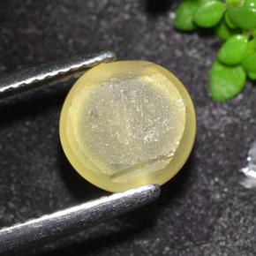 Cat's Eye Apatite Gemstone in 8.6 mm Size for Sale, Cat's Eye Apatite Stone in Medium Yellow Color