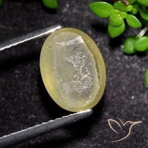 Cat's Eye Apatite Gemstone in 10.1 x 7.5 mm Size for Sale, Cat's Eye Apatite Stone in Medium Yellow Color