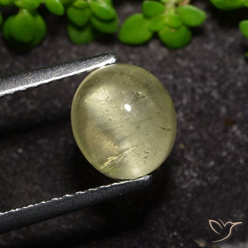 Apatite gialla a occhio di gatto da 2,34 ct, taglio ovale da 7,9 x 7,2 mm dal Kenya, Photo A
