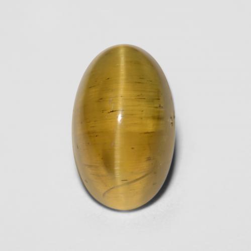 Brownish Yellow Apatit-Katzenauge Edelstein - 2.3ct Oval Cabochon (ID: 546220)