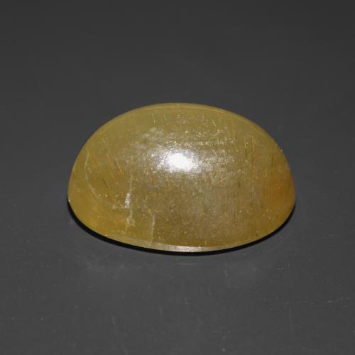 Cat's Eye Apatite Gemstone in 11.8 x 8.7 mm Size for Sale, Cat's Eye Apatite Stone in Yellow Brown Color