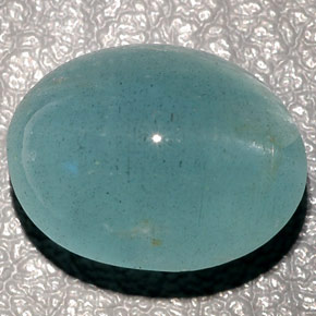 11.04 ct Green Cat's Eye Aquamarine Stone, Natural Cat's Eye Aquamarine in Oval Cabochon Shape for Sale