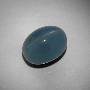 Cat's Eye Aquamarine Gemstone in 14.4 x 11.1 mm Size for Sale, Cat's Eye Aquamarine Stone in Blue-Green Color