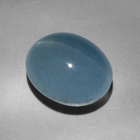 Cat's Eye Aquamarine Gemstone in 15.1 x 12.4 mm Size for Sale, Cat's Eye Aquamarine Stone in Blue-Green Color