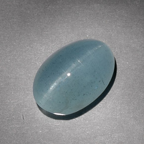 7.57 ct Green Cat's Eye Aquamarine Gemstone, Cat's Eye Aquamarine Gem in Oval Cabochon Shape for Sale.
