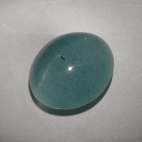 11.55 ct Green Cat's Eye Aquamarine Gemstone, Cat's Eye Aquamarine Gem in Oval Cabochon Shape for Sale.