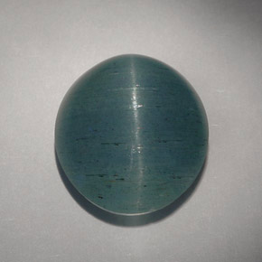 25.88 ct Green Cat's Eye Aquamarine Gemstone, Cat's Eye Aquamarine Gem in Oval Cabochon Shape for Sale.