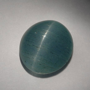 25.88 ct Green Cat's Eye Aquamarine Stone, Natural Cat's Eye Aquamarine in Oval Cabochon Shape for Sale