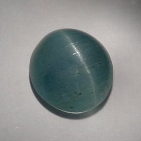 Cat's Eye Aquamarine Gemstone in 18.4 x 16.5 mm Size for Sale, Cat's Eye Aquamarine Stone in Blue-Green Color
