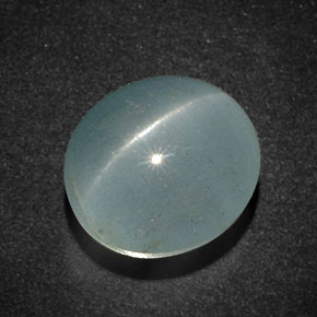 13.28 ct Green Cat's Eye Aquamarine Gemstone, Cat's Eye Aquamarine Gem in Oval Cabochon Shape for Sale.