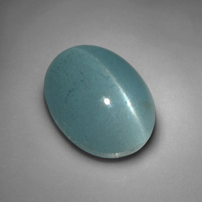 Cat's Eye Aquamarine Gemstone in 11.6 x 8.8 mm Size for Sale, Cat's Eye Aquamarine Stone in Blue-Green Color