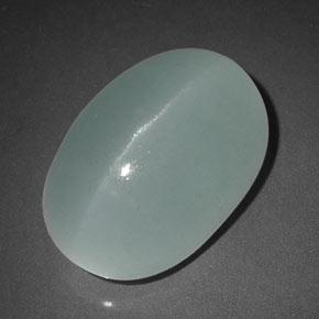 Cat's Eye Aquamarine Gemstone in 16 x 10.9 mm Size for Sale, Cat's Eye Aquamarine Stone in Light Blue Color