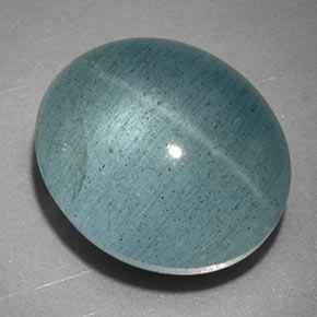 11.08 ct Green Cat's Eye Aquamarine Gemstone, Cat's Eye Aquamarine Gem in Oval Cabochon Shape for Sale.