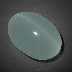 Cat's Eye Aquamarine Gemstone in 18 x 13 mm (calibrated) Size for Sale, Cat's Eye Aquamarine Stone in Blue-Green Color