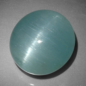 Cat's Eye Aquamarine Gemstone in 14.4 x 13.4 mm Size for Sale, Cat's Eye Aquamarine Stone in Blue-Green Color
