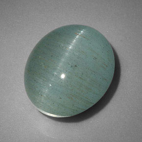 Cat's Eye Aquamarine Gemstone in 12 x 10.3 mm Size for Sale, Cat's Eye Aquamarine Stone in Blue-Green Color