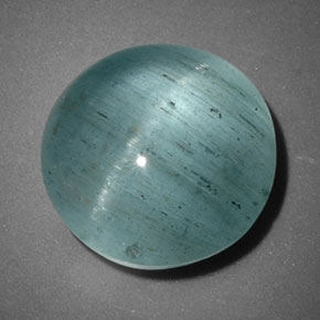 Cat's Eye Aquamarine Gemstone in 11 mm (calibrated) Size for Sale, Cat's Eye Aquamarine Stone in Blue-Green Color