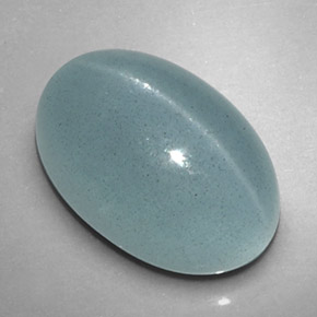 Cat's Eye Aquamarine Gemstone in 13.9 x 9 mm Size for Sale, Cat's Eye Aquamarine Stone in Blue-Green Color