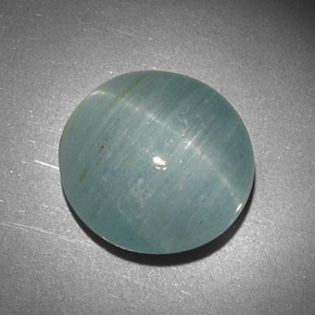 Cat's Eye Aquamarine Gemstone in 14.9 mm Size for Sale, Cat's Eye Aquamarine Stone in Blue-Green Color