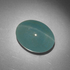 16.35 ct Green Cat's Eye Aquamarine Gemstone, Cat's Eye Aquamarine Gem in Oval Cabochon Shape for Sale.