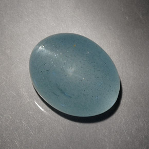 8.14 ct Green Cat's Eye Aquamarine Stone, Natural Cat's Eye Aquamarine in Oval Cabochon Shape for Sale