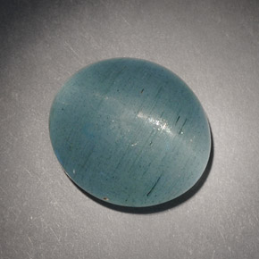 Cat's Eye Aquamarine Gemstone in 13 x 11.7 mm Size for Sale, Cat's Eye Aquamarine Stone in Blue-Green Color