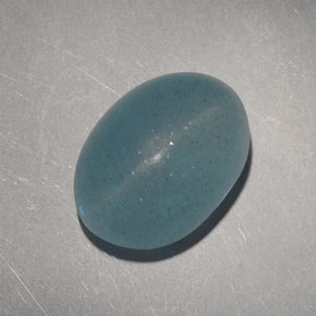6.60 ct Green Cat's Eye Aquamarine Stone, Natural Cat's Eye Aquamarine in Oval Cabochon Shape for Sale