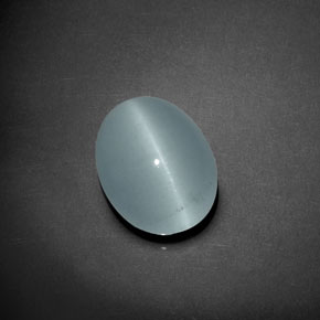Cat's Eye Aquamarine Gemstone in 15.1 x 11.6 mm Size for Sale, Cat's Eye Aquamarine Stone in Green-Blue Color