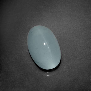 Cat's Eye Aquamarine Gemstone in 15.6 x 9.8 mm Size for Sale, Cat's Eye Aquamarine Stone in Green-Blue Color