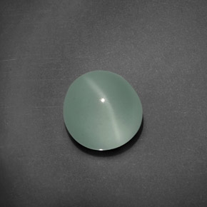 Cat's Eye Aquamarine Gemstone in 10 mm (calibrated) Size for Sale, Cat's Eye Aquamarine Stone in Green-Blue Color