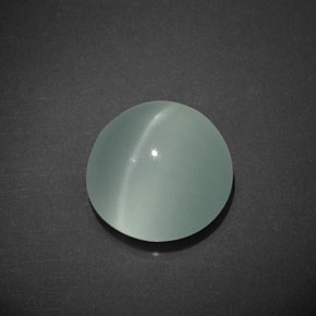Cat's Eye Aquamarine Gemstone in 12 mm (calibrated) Size for Sale, Cat's Eye Aquamarine Stone in Blue-Green Color