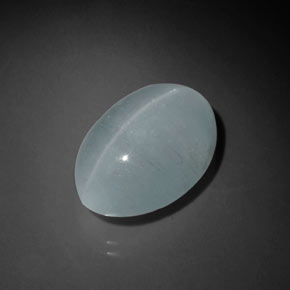 Cat's Eye Aquamarine Gemstone in 16.3 x 11.5 mm Size for Sale, Cat's Eye Aquamarine Stone in Green-Blue Color