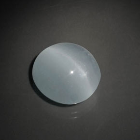 11.12 ct Blue Cat's Eye Aquamarine Stone, Natural Cat's Eye Aquamarine in Oval Cabochon Shape for Sale
