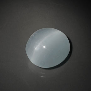 Cat's Eye Aquamarine Gemstone in 14.7 x 13.8 mm Size for Sale, Cat's Eye Aquamarine Stone in Green-Blue Color