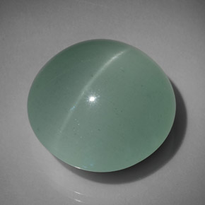 30ct Round Cabochon Blue-Green Cat's Eye Aquamarine Gem for sale 30ct Round Cabochon Blue-Green Cat's Eye Aquamarine Gem (ID: 382734)