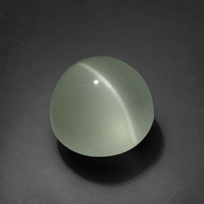 Cat's Eye Aquamarine Gemstone in 12 mm (calibrated) Size for Sale, Cat's Eye Aquamarine Stone in Blue-Green Color