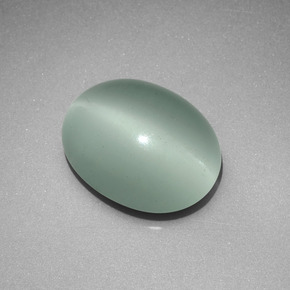Cat's Eye Aquamarine Gemstone in 13.4 x 10.4 mm Size for Sale, Cat's Eye Aquamarine Stone in Blue-Green Color