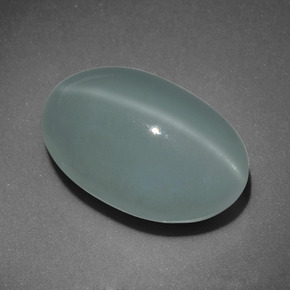 Cat's Eye Aquamarine Gemstone in 16.6 x 10.8 mm Size for Sale, Cat's Eye Aquamarine Stone in Blue-Green Color
