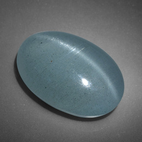 11.78 ct Blue Cat's Eye Aquamarine Stone, Natural Cat's Eye Aquamarine in Oval Cabochon Shape for Sale